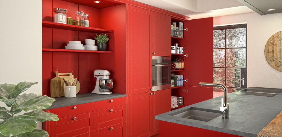 HAKA Küche - Küche rot
